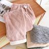 Pantalones de Pijama de Franela para Mujeres Embarazadas Otoño e Invierno Talla Grande Forro Polar Coral Ajustable Soporte Abdominal Pantalones para el Hogar Pantalones Gruesos para Mujeres Embarazadas