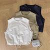 Chaleco Básico de Otoño Temprano Estilo Coreano Sencillo Casual Versátil para Mujer Top Casual Holgado Versátil Sencillo Holgado Mujer