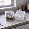 Caja de Plástico Cuadrada, Caja de Embalaje Transparente, Caja de Almacenamiento para Ferretería Pesca con Tapa, Caja Cuadrada Transparente para Joyería Accesorios