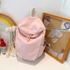 Nylon Pano Grande Capacidade Bolsa Feminina Simples Verão Nova Leve Fresca Mochila Dobrável Bolsa Casual