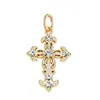 Cruz Venda Quente Pingente de Cruz Dourada DIY Feito à Mão Colar Pulseira Contas Charms Enfeites Artesanais Pingentes