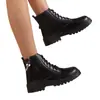 Otoño 2024 Nuevas Botas Martin Estilo Británico Talla Grande para Mujer Retro Adelgazantes Tacón Grueso Suela Gruesa Botines Cortos Amazon Comercio Exterior