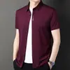 Verão 2023 Camisa sem costura de seda gelada masculina manga curta stretch camisa casual de negócios para meia-idade uma geração de cabelo