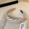 Faixa de Cabeça com Coroa Alta para Mulheres, Novo Estilo com Toque de Luxo, Faixa de Cabelo Larga Versátil para Sair, Acessório de Cabelo para Lavar o Rosto