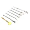 Etiqueta de extensión de acero inoxidable etiqueta pequeña más cadena de cola cadena de extensión más cadena de cola pulsera collar accesorios de joyería diy venta al por mayor