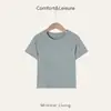 Camiseta de Malha Respirável de Seda de Gelo de Manga Curta para Crianças, Meninos e Meninas, Gola Redonda, Estilo Fino de Verão para Homens e Mulheres