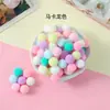 Pompones de poliéster de alta calidad, disponibles en varios colores y tamaños, perfectos para sombreros, juguetes y cajas de regalo