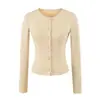 Conjunto Casual Cardigan Protector Solar Chaqueta Camisola Interior Chaleco para Mujer 2026 Otoño Pantalones de Pierna Ancha Largos Conjunto de Tres Piezas