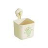 Flor con Ventosa Desechada Caja de Almacenamiento para Limpiador Facial Estante de Almacenamiento para Colgar en la Pared del Lavabo Caja de Almacenamiento de Limpiador Facial de Dibujos Animados