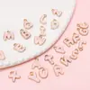 Pingente de Letra Gota de Óleo em Liga Chave de Mão Colar de Mão Pingente DIY Material Acessórios de Broche Acessórios