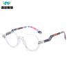 Gafas de lectura para mujer con taladro de cinta colgante AliExpress transfronterizo, montura media de resorte estilo europeo y americano