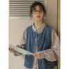 Otoño 2025 Coreano Dongdaemun Nuevo Moderno Retro Rayado Moda Bordado Flor Pequeña Camisas de Manga Larga Tops para Mujer