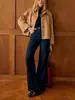 Blazer corto retro europeo y americano 2025 para mujer, con cuello de solapa, corte holgado, estilo casual y diseño versátil adecuado para el trabajo y el uso diario.