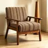 Cadeira Hank, sofá individual de madeira maciça, conjunto de mesa de chá e cadeiras de hotel, cadeira estilo vintage, móveis para café e pousada, cadeira de sofá para lazer e relaxamento