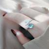 Anillo de cola de pez de temperamento estilo coreano diseño de moda ins sensación de viento frío marea construir espuma de sirena anillo abierto venta al por mayor