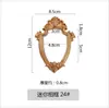 Estilo Vitoriano Europeu Retrô Cobre Resina Mini Pequeno Porta-Retrato Moldura de Posicionamento para Joias Brincos Colar Joias