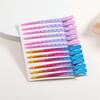 Suministro Directo de Fábrica Transfronterizo 8.5cm Clip de Pico de Pato Color Degradado Clip para el Cabello de Mujer Posicionamiento de Partición Clip para Flequillo al Por Mayor