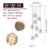 Gangtian Star Duplex Lustre Longo Villa Apartamento Loft Sala de Estar Escada Luz Simples Luxo Leve Lustre Designer