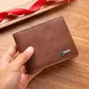 Carteira masculina direto da fábrica casual de negócios carteira curta de couro explosão transfronteiriça bolsa curta casual de couro atacado