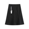Verano Nuevo Diseño Ajustado Negro Ajustado Falda Cola de Pescado Mujer Longitud Media 3215 Falda