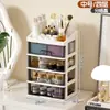 Gabinete de Almacenamiento de Cosméticos Transfronterizo para Uso Doméstico, Gabinete de Almacenamiento Multicapa para Encimera de Dormitorio, Gabinete con Cajones de Escritorio para Joyería y Cuidado de la Piel