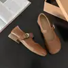 Zapatos Mary Jane de corte bajo estilo nuevo para mujer con hebilla, zapatos de suela blanda versátiles para primavera y otoño, punta redonda, estilo retro francés 2026
