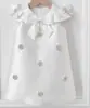Nuevo Vestido Infantil Niña Vestido de Princesa Dama de Honor Vestido de Actuación para Primer Cumpleaños Lazo Violeta Vestido de Boda para Niña
