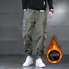 Pantalones Cargo con Bolsillos de Múltiples Solapas Estilo Japonés Marca de Moda Talla Grande Pierna Ancha con Cordón Primavera y Otoño Soldadura Trabajo al Aire Libre Pantalones Casuales