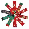 Calcetines de Algodón Navideños para Ventas Transfronterizas de Amazon, Talla Grande Unisex para Pareja, Calcetines Navideños de Tubo Alto, Calcetines Navideños Largos con Graffiti de Moda