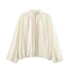 Fabricante mayorista de ropa para mujer transfronterizo 2026 nuevo estilo europeo y americano moda casual holgada versátil chaqueta a rayas