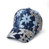Gorra de béisbol con flores de estilo chino, nueva gorra de verano para exteriores, gorra de malla de encaje transpirable de moda, gorra fina para mujer