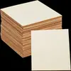Tablero de Madera Delgado Redondeado Cuadrado Material para Maquetas Hechas a Mano DIY Pintura para Niños Pirograbado Tablero de Madera Redondo Decorativo