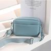 Bolsa transversal de ombro feminina da moda transfronteiriça, padrão lichia, cor sólida, PU, mochila transversal, bolsa transversal de axila, atacado