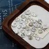 Rinestones para Uñas Artísticas Hielo Triturado Dongzhou, Diseño Blanco Ovalado y Cuadrado Grueso de Flor de Hielo, Uñas Artísticas Portables con Rinestones en Forma de Corazón con Grietas de Hielo, Decoraciones para Uñas Artísticas