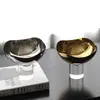 Arte Moderno Lujo Accesible Base Cilíndrica de Cristal Asimétrico Metal Frutero Adornos Modelo Habitación Hotel Accesorios para el Hogar