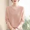 Colección de otoño de mamá: top chic de manga larga, nuevo estilo 2026, moderno y de corte holgado, efecto adelgazante, suéter de punto para otoño, prenda interior y suéter