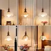 Lámpara colgante de noche estilo vintage para dormitorio, luz retro francesa para recibidor, mostrador de bar, pasillo, candelabro ajustable para comedor L271