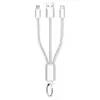 Mini Llavero Corto Tres en Uno Adecuado para Android Tipo-C Uno a Dos Cable de Datos de Línea Corta para Carga Rápida de Teléfono Móvil