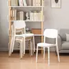 Cadeira de plástico casa engrossada nórdica restaurante cadeira com encosto mesa de jantar cadeira de jantar comercial moderna simples banquinho não