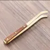 Venta Directa en Transmisión en Vivo de Accesorios para la Ceremonia del Té de las Cinco Bendiciones: Pinzas para Té de Cobre Puro y Madera Maciza, Cucharita de Té, Cuchillo de Té, Cepillo de Té, Soporte para Tazas Juego de Cinco Piezas