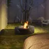 Mesa de Chimenea de Fuego Real con Calefacción a Gas Alcohol para Paisajismo Exterior Decoración de Casa de Huéspedes Fogata Jardín Patio Fosa de Fuego Exterior