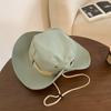 Chapéu de Pescador Cowboy Western Rosa Feminino Verão Hot Girl Chapéu para Acampamento ao Ar Livre Caminhada Aba Larga Proteção Solar Chapéu de Sol