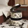 Papelero Retro Francés M^ para Sala de Estar, Dormitorio, Dormitorio Estudiantil, Cocina, Baño del Hogar, Gran Capacidad, Papel de Alto Valor