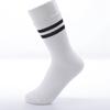 Otoño e Invierno Nuevos Calcetines de Algodón para Mujer a Media Pantorrilla, Calcetines Deportivos Transpirables de Moda con Rayas de Dos Barras para Mujer, Calcetines Casuales de Algodón al Mayoreo