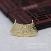 Yiwu Gold Ray color dorado chapado doble agujero impresión de narciso forma de abanico pequeño colgantes coronas todo collar accesorios para tocado B540