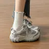 Zapatillas tipo dad para mujer, versátiles, de malla transpirable, estilo coreano, nuevas para primavera y otoño 2026, estilo universitario, suela gruesa, que aumentan la altura