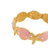 A pulseira aberta de aço inoxidável anti-gotejamento mais vendida da Temu é uma pulseira de aço titânio de luxo leve, nicho e de alta qualidade que não desbota