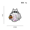 Insignia de Dibujos Animados de Fantasma de Halloween Calabaza Cactus Elementos de Mezclilla Proceso de Esmalte Goteante Broche de Decoración para Ropa de Fiesta
