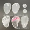Almofadas de Silicone para Antepé Encaixáveis, Transparentes Anti-Atrito, Almofadas Frontais Antiderrapantes, Almofadas de PU de Meio Tamanho com Massagem, Almofadas de Encaixe para Chinelos