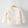 Ropa interior térmica de una pieza para bebé, de algodón fino, para primavera, otoño e invierno, para niños y niñas, de tres capas.